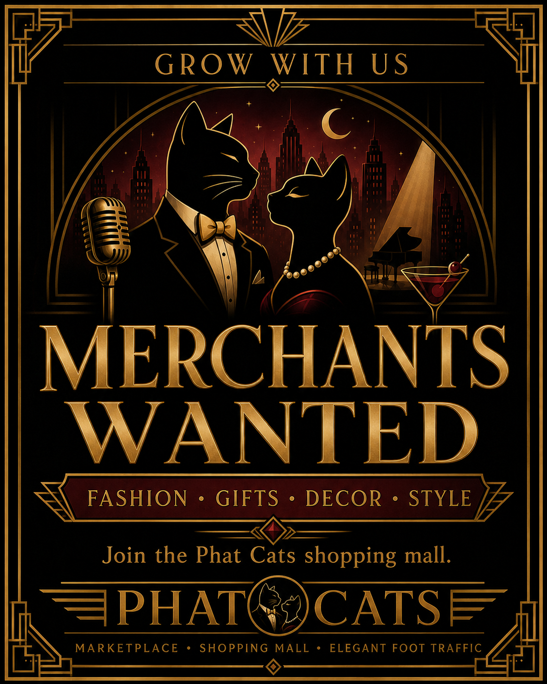 Phat Cat's Merchants Wanted
